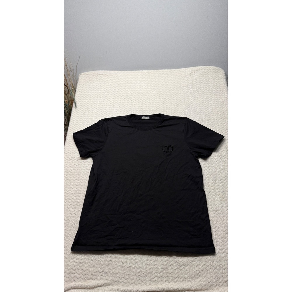 Dior CD Icon Embroidered Logo T-Shirt Black Cotton 013J600A0677 Size 3xl